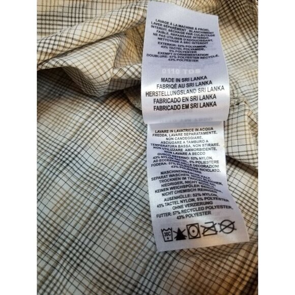 Columbia Titanium Men Plaid Button-Up Short Sleeve Shirt Large Beige Lightweight - Picture 8 of 8
